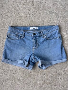 Vans Women's Light Blue Denim Roll-Cuff Shorts